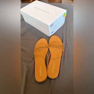 Zimmermann Strappy Slide Sandals in Cinnamon